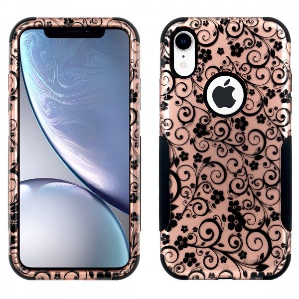 iPhone XS MAX Aries Design Rose Gold Floral Vines Rose