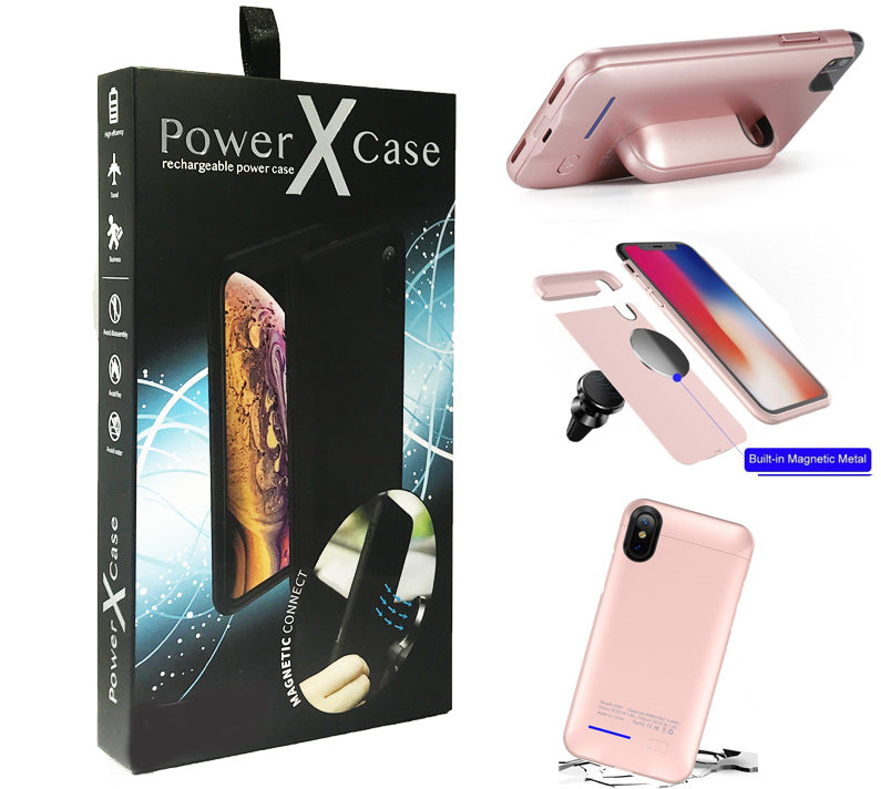 Rose iPhone X/XS POWER X Battery Case 4200mAh With Magnetic Kickstand