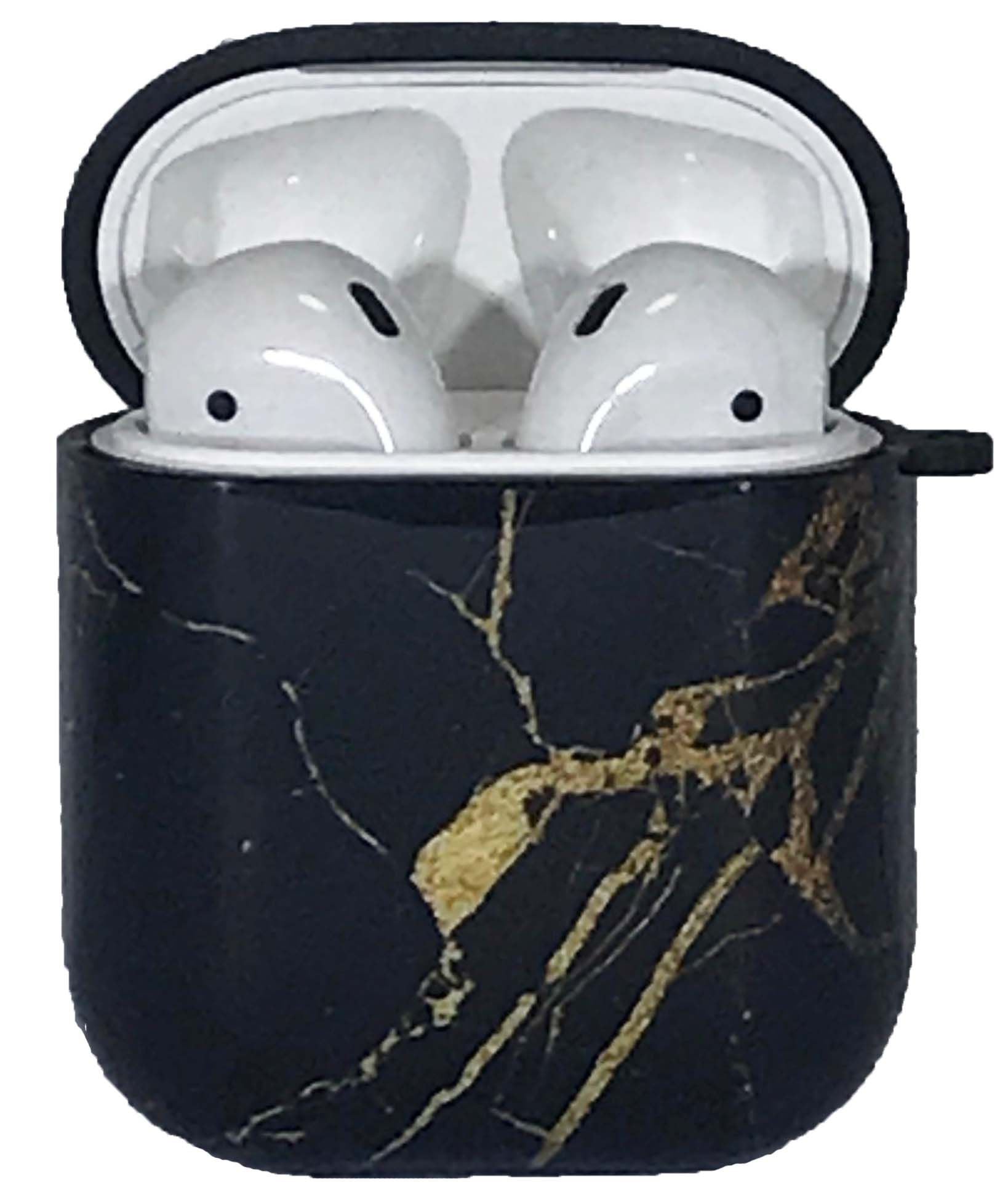 Black Gold Marble Air Pods Case TPU