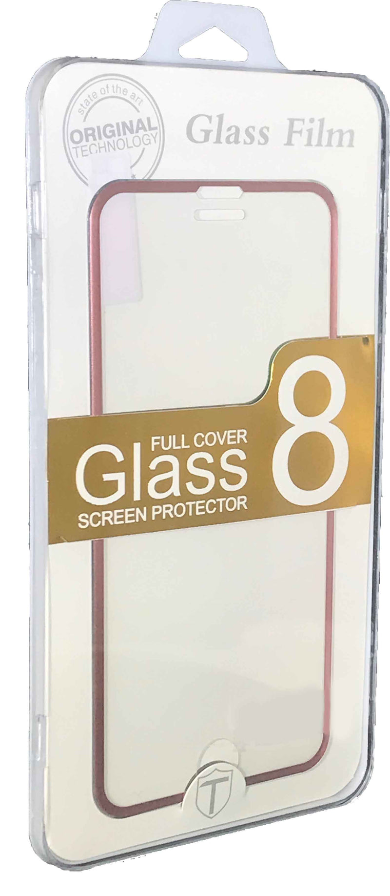 iPhone 8/7 Plus Tempered Glass Metal Frame Rose Gold