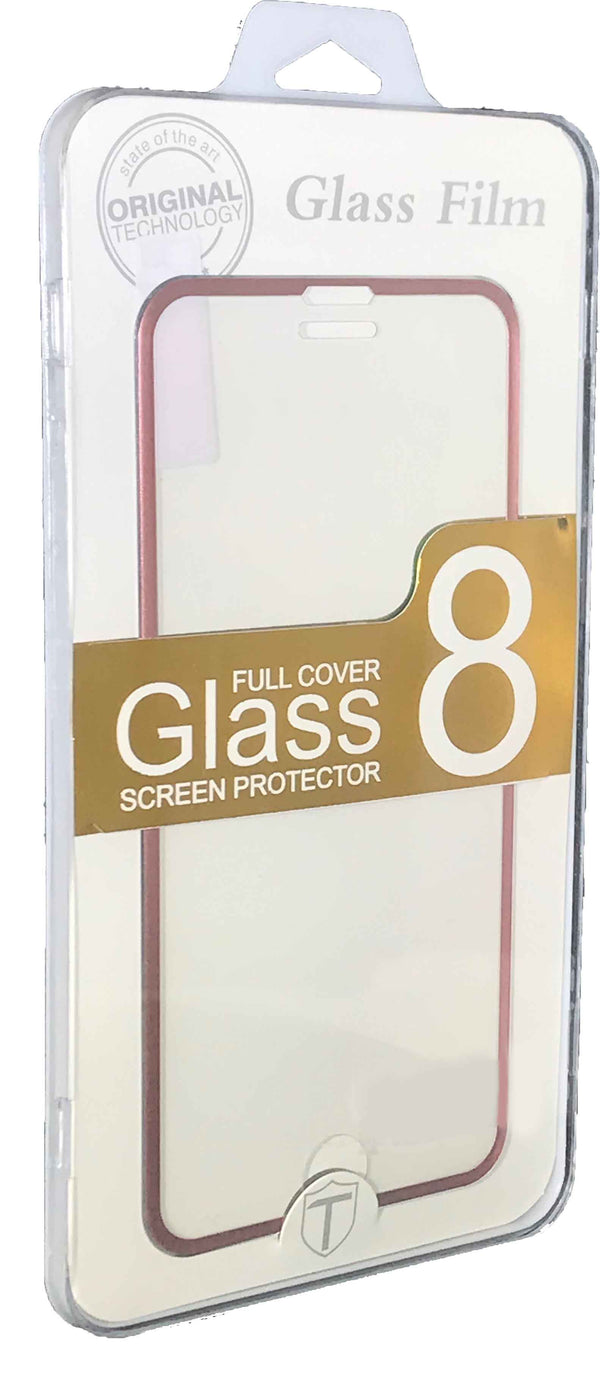 iPhone 8/7 Tempered Glass Metal Frame Rose Gold