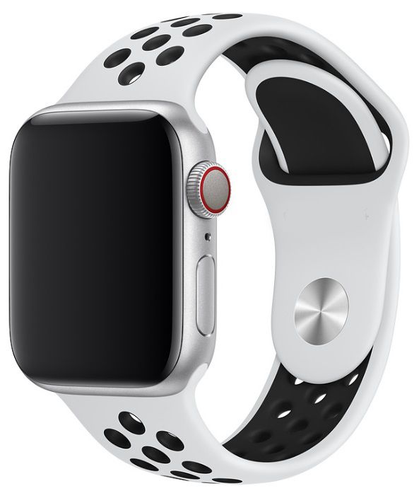 iWatch Sport Band 38"/40"/41" White Black