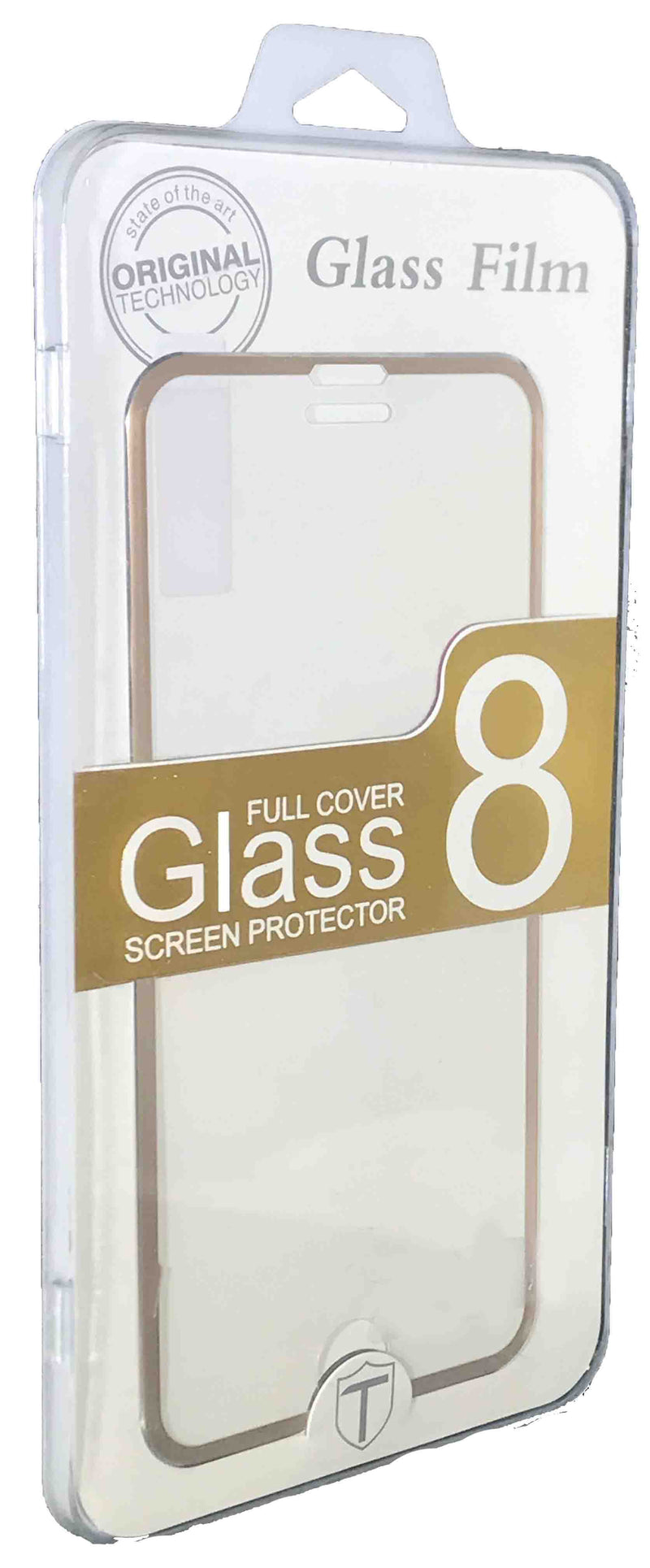 iPhone 8/7 Tempered Glass Metal Frame Gold