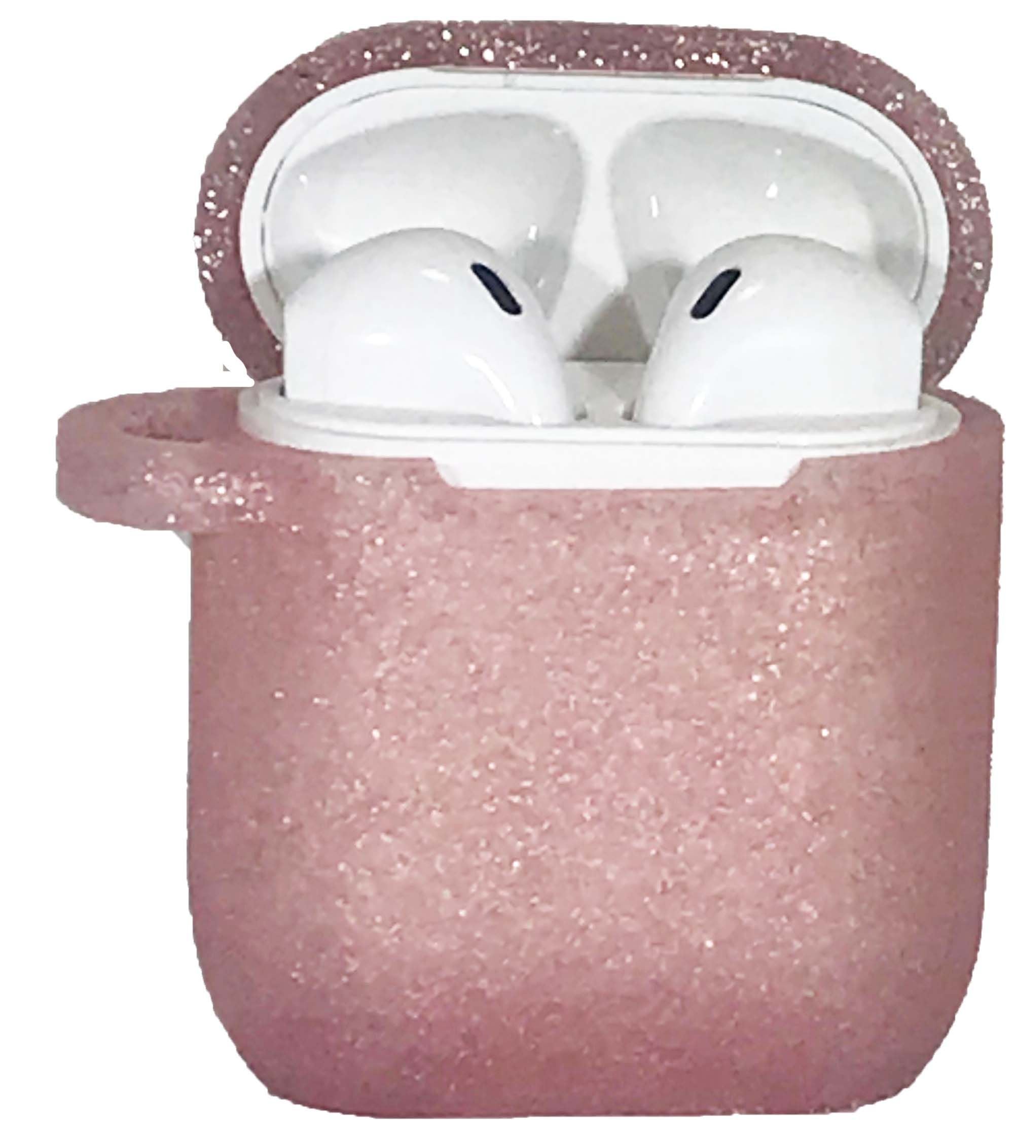 Rose Gold Air Pod Silicone Plain Glitter Case