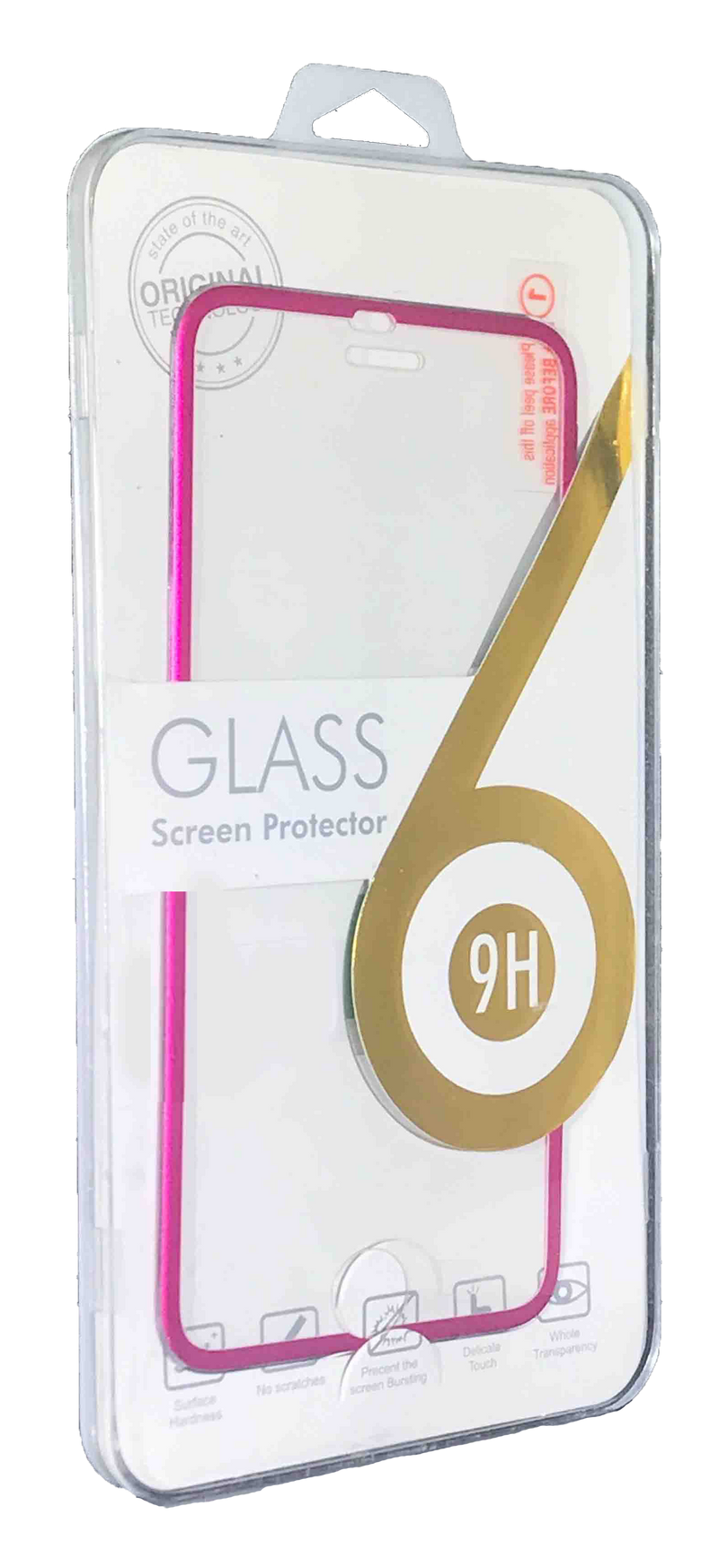 iPhone 8/7 Tempered Glass Metal Frame Pink