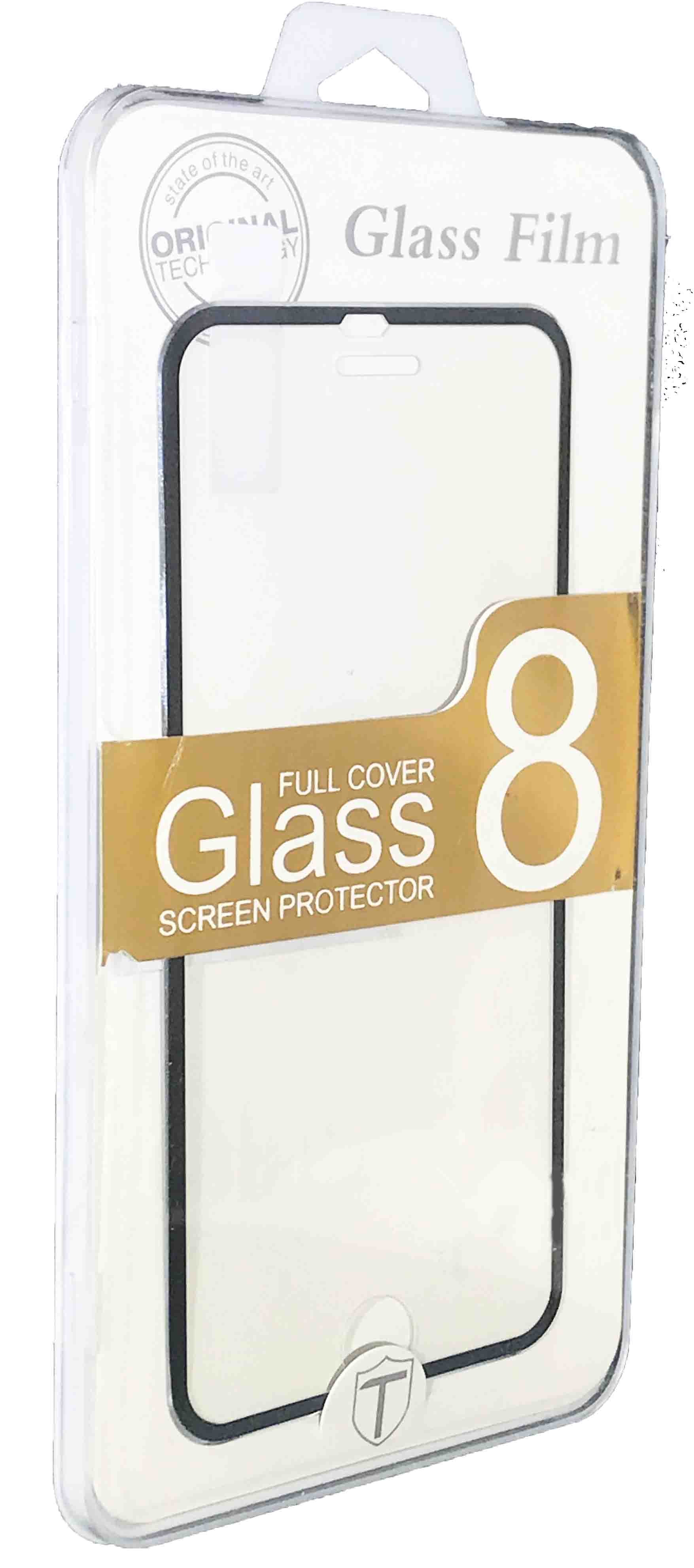iPhone 8/7Tempered Glass Screen Protector Metal Frame Black
