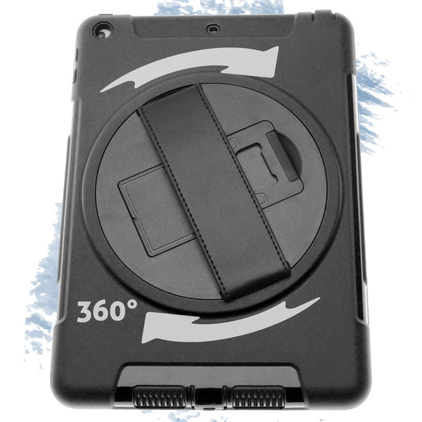 Black iPad Pro/Air 10.5" Heavy Duty Case with Black Strap