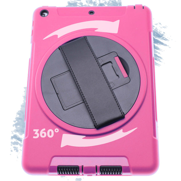 Pink iPad Pro/Air 10.5" Heavy Duty Case with Black Strap