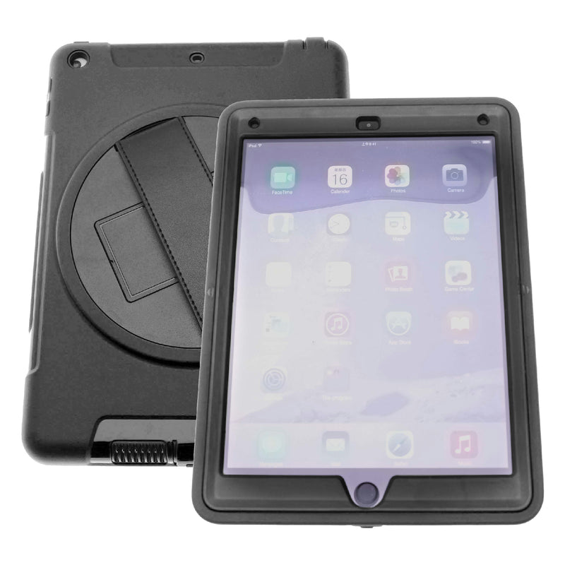 iPad Mini 1/2/3 Heavy Duty Case with Black Strap Black