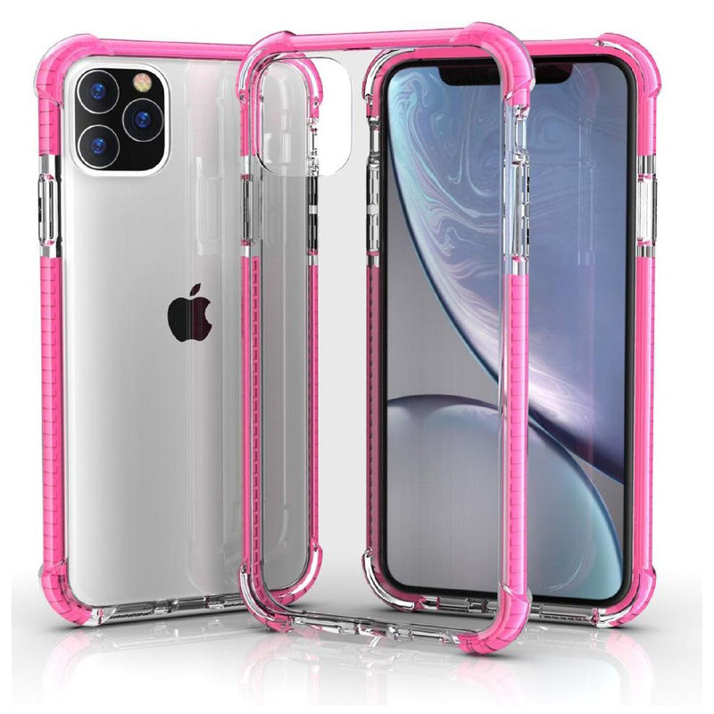 Pink iPhone 11 6.1  TPU Bumper Ultra Clear Back TPU Shockproof