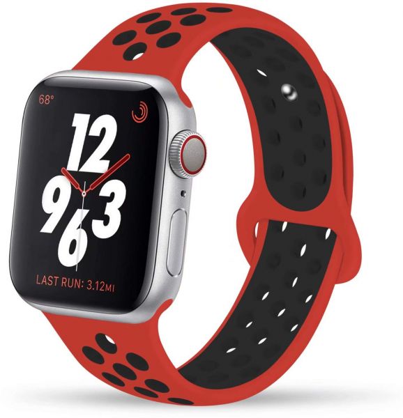 iWatch Sport Band 38"/40"/41" Red Black