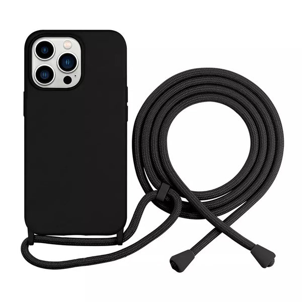 Black TPU Case with Lanyard for iPhone 14 6.1 / iPhone 13