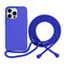 Blue TPU Case with Lanyard for iPhone 14 Pro Max