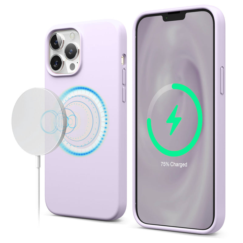 Lavander iPhone 13 Pro Soft Silicone Magnetic Case