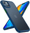 Navy Blue TPU Frame - Green Button Soft Texture iPhone 14 / 13