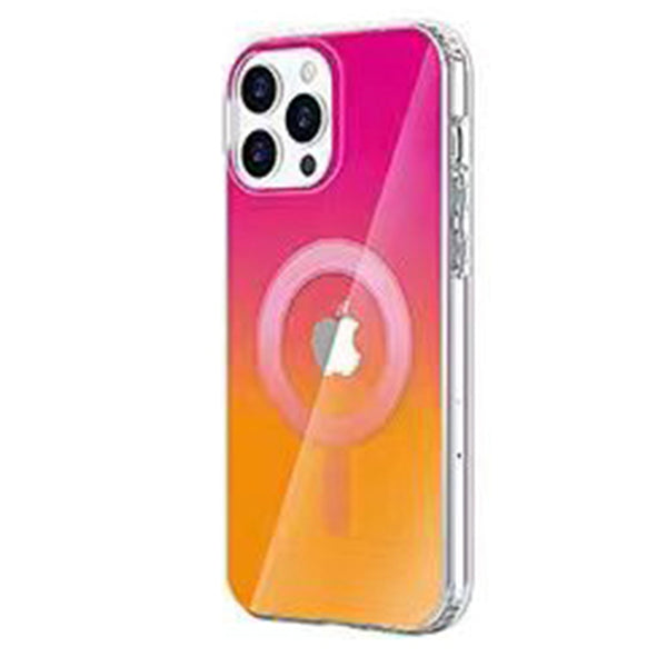 Hot Pink and Orange Gradient Case with Magnetic Compatibility for iPhone 14 6.1 / iPhone 13