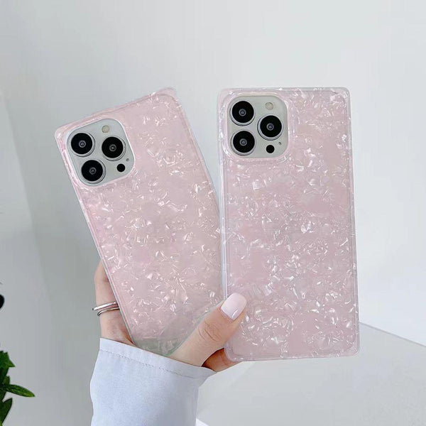 Square Case Pink Glitter Design for iPhone 13 Pro Max