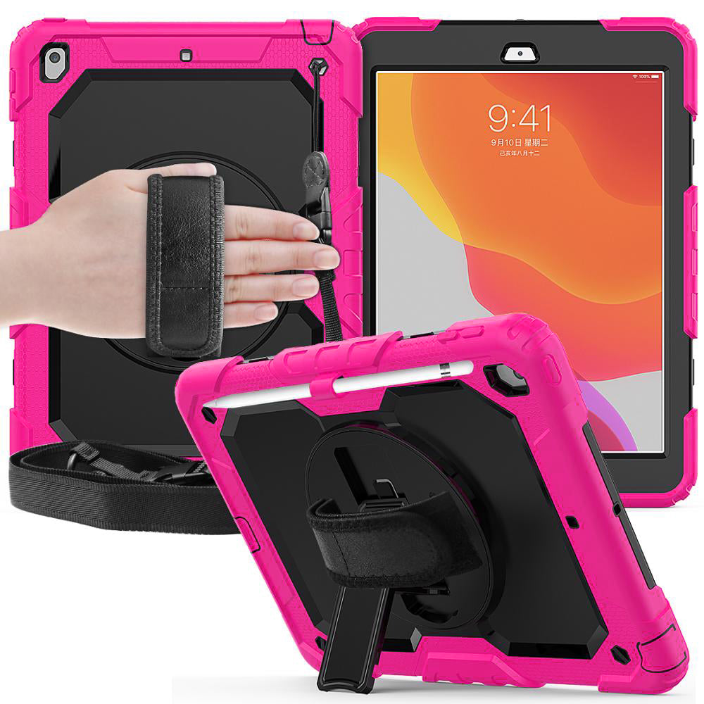 Pink Rotative Stand iPad 9.7 / Air / 2018 Heavy Duty Case