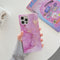 Square Case Pink Marble Design for iPhone SE/8/7/6