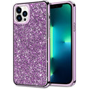 For iPhone 13 Pro Deluxe Diamond Bling Glitter Case Cover - Purple