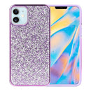Purple iPhone 12 5.4 inch Deluxe Glitter Diamonds Electroplated PC TPU Hybrid