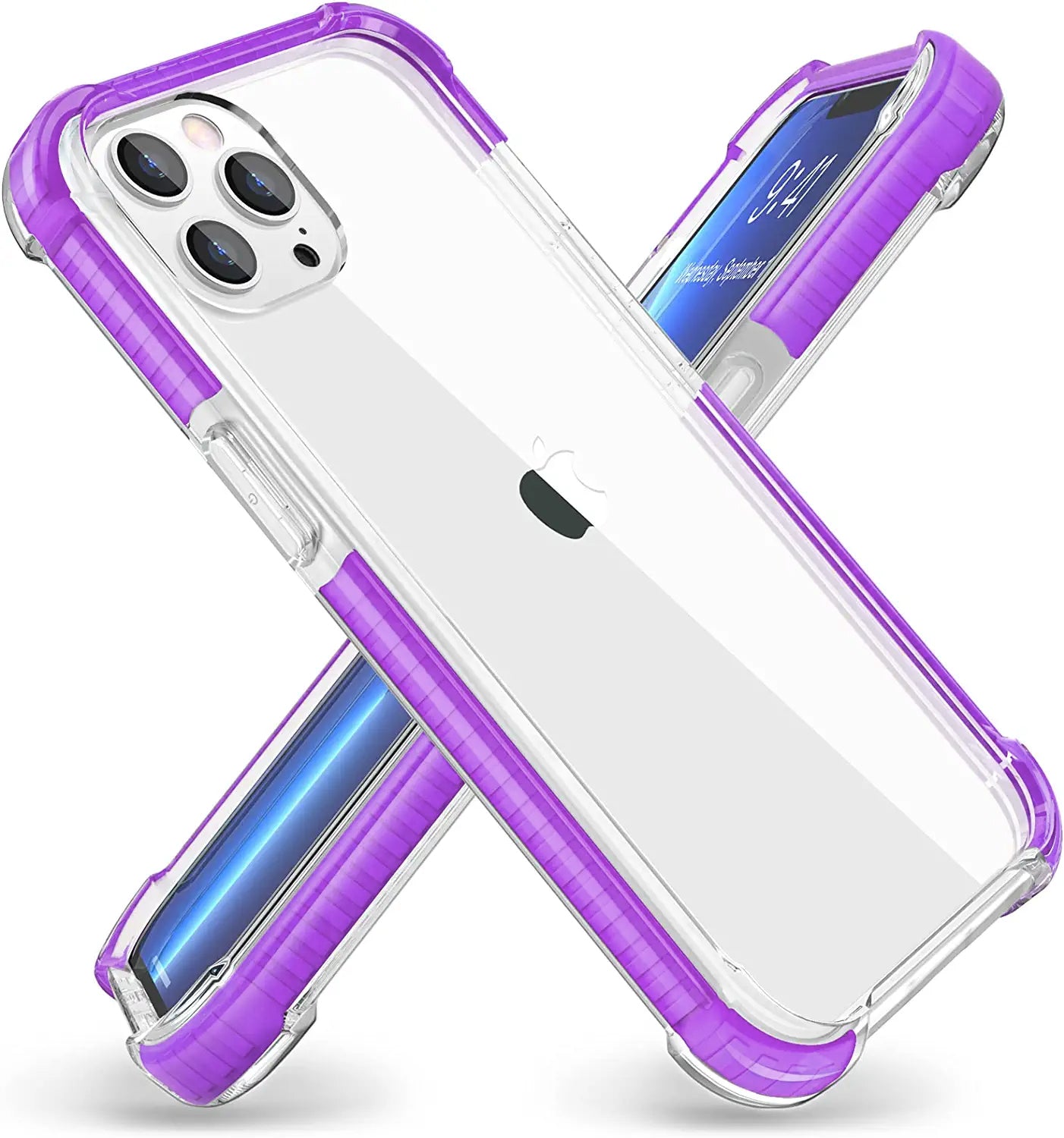 Purple for iPhone 14 Pro Max TPU Bumper Ultra Clear Back TPU Shockproof