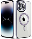 Purple Soft TPU Case with Magnetic Compatibility for iPhone 14 Pro Max