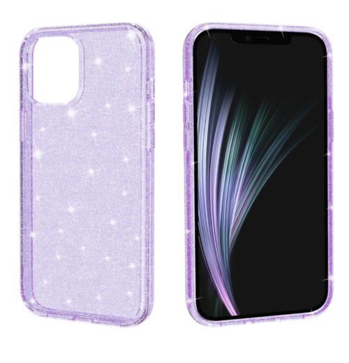 Purple Glitter TPU Bumper for iPhone 15 Plus 6.7 / 14 Plus 6.7