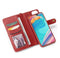 Red iPhone 13 PRO MAX Folio Wallet Premium Detachable case