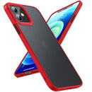 RED TPU Frame - BLACK Button Soft Texture iPhone 12 6.1
