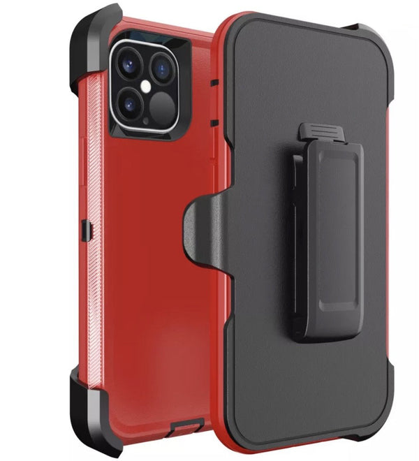 iPhone 13 PRO MAX Heavy Duty Case Red Black