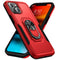Red Triple Heavy Duty with Ring Kickstand for iPhone 14 Pro