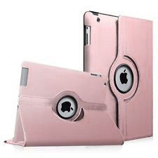 Rose Gold iPad Air 1 / Air 2 / Pro 9.7" / iPad 9.7" (2017/2018) PU Leather Folio Folding 360 Case With Rubber Touch Pen Holder