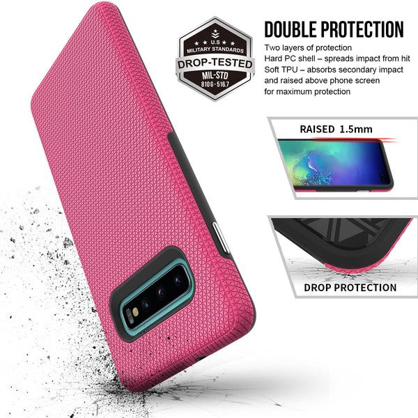 Samsung Galaxy S10 Triangle PINK Case WITH Package