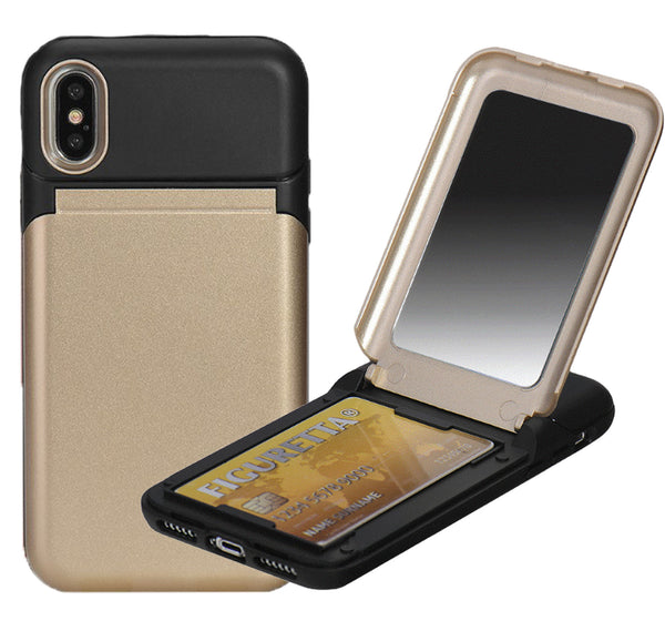 iPhone X/XS C.C Hybrid Mirror Case Gold