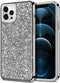 Silver iPhone 12 5.4 inch Deluxe Glitter Diamonds Electroplated PC TPU Hybrid