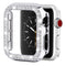 Diamond Silver Bumper Case for iWatch 45mm with tempered glass built in