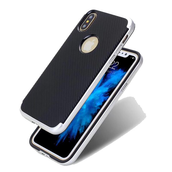 iPhone X/XS Carbon Hybrid Silver