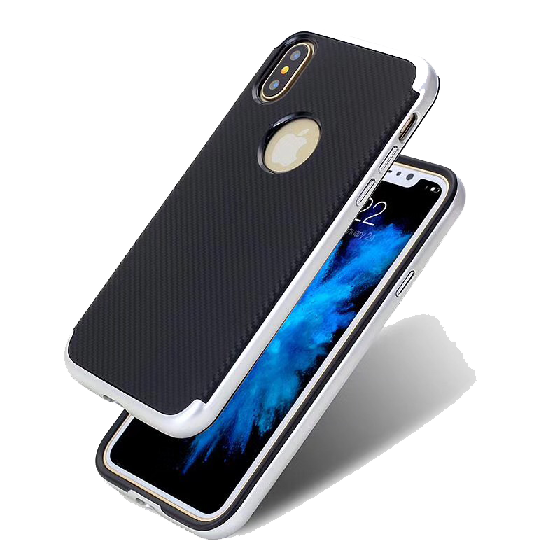 iPhone X/XS Carbon Hybrid Silver