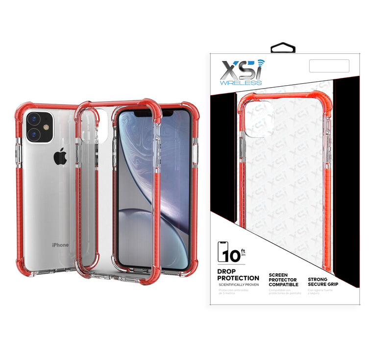 Red iPhone 13 Pro TPU Bumper Ultra Clear Back TPU Shockproof with Package