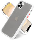 White TPU Frame - Red Button Soft Texture iPhone 13 Pro