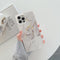 Square Case White Marble Design for iPhone 14 Pro Max