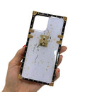 Square Case with White Marble Pattern iPhone 14 6.1 / 13