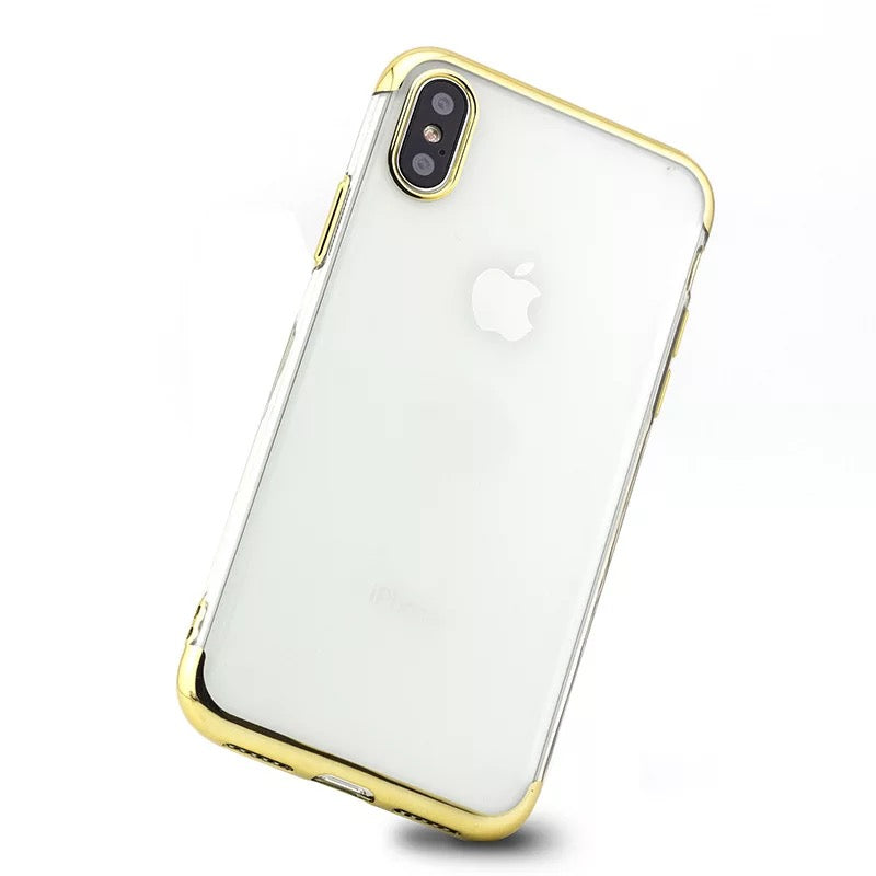 iPhone XR TPU Metal Frame Gold